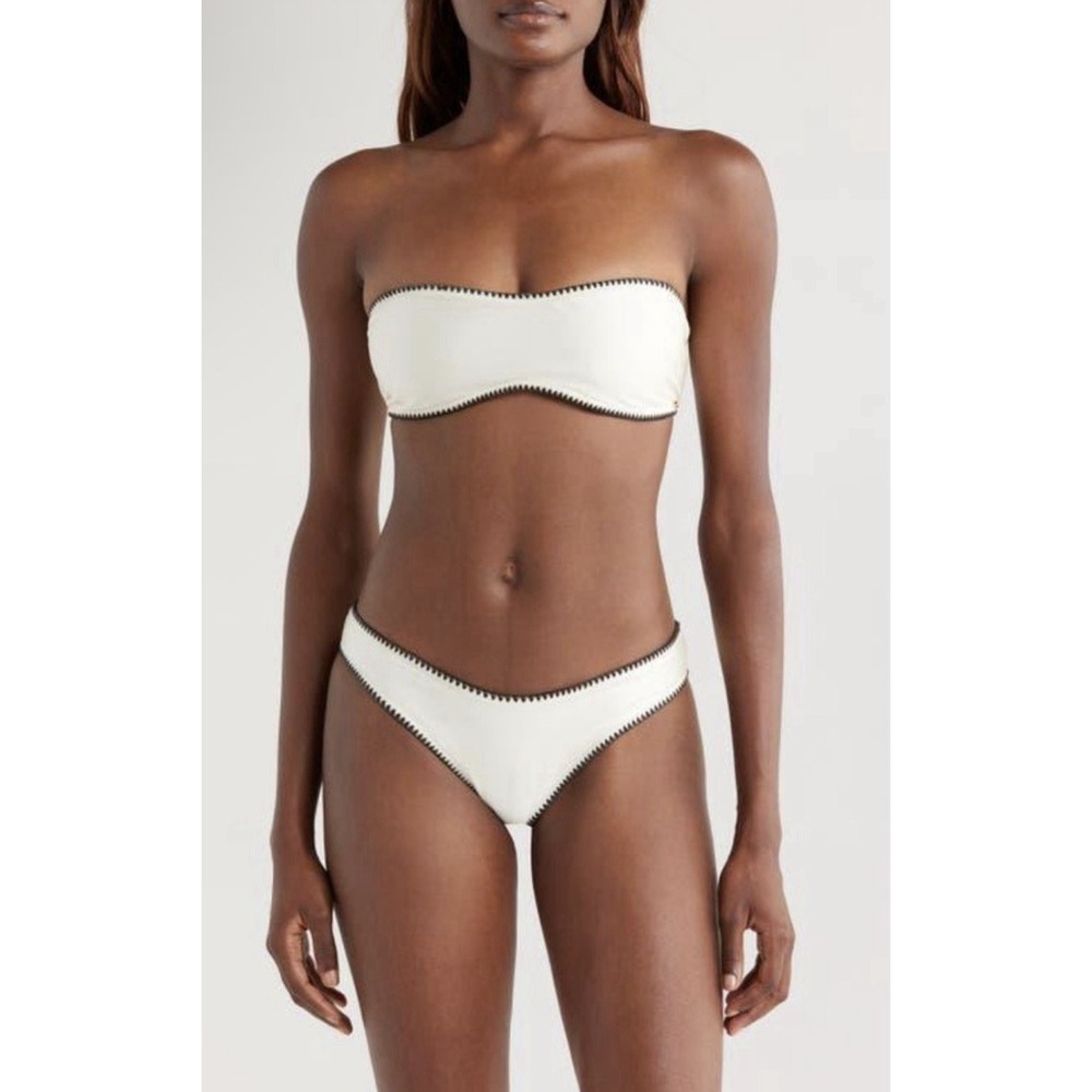Boamar Women's Saal Bikini Top Size Medium Bandeau Strapless White